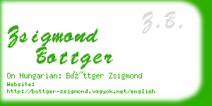 zsigmond bottger business card